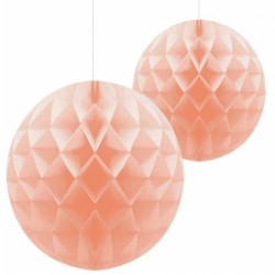 ??İkili Somon Petek Top Süs - 