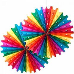 İkili Yelpaze Süs Renkli - 
