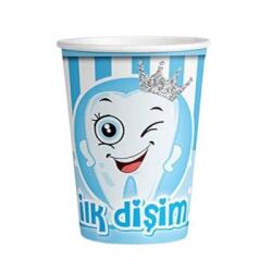 İlk Dişim Erkek Karton Bardak 8'li - Partici