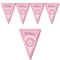 İlk Dişim Pembe Üçgen Flama - 