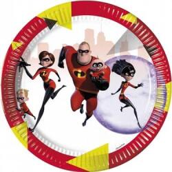 Incredibles İnanılmaz Aile Karton Tabak 8'li - Partici