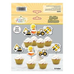 İnşaat Temalı Eva Delux Kürdan Seti 8'li - 2