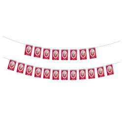 İpe Dizili Mini Atatürk Bayrak Süs - Partici