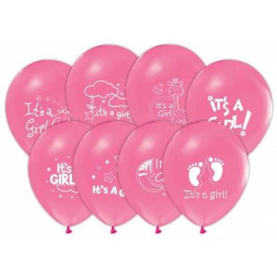 It's A Girl Pembe Balon 5'li Paket - 1