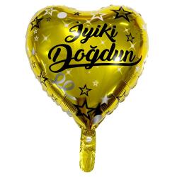 İyi ki Doğdun Gold Kalp Folyo Balon 45cm - Partici