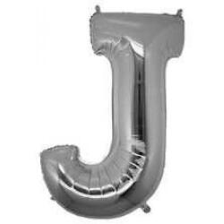 J Harf Folyo Balon Gümüş 40cm - Partici