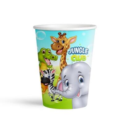 Jungle Club Karton Bardak 8'li - 1