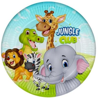 Jungle Club Karton Tabak 23cm 8'li - 1