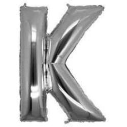 K Harf Folyo Balon Gümüş 40cm - Partici