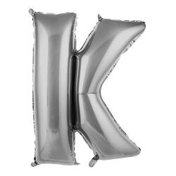 K Harf Folyo Balon Gümüş 75cm - Partici