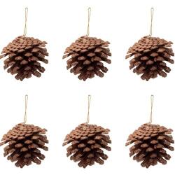 Kahverengi Lüks Kozalak 4cm 6'lı - Partici