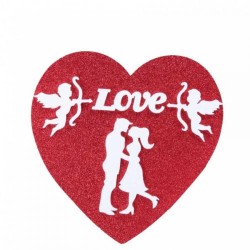 Kalp Love Kırmızı Strafor Süs - 1
