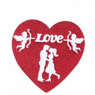 Kalp Love Kırmızı Strafor Süs - 1