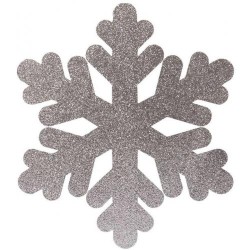 Kar Tanesi Strafor Süs Gümüş 50cm - 
