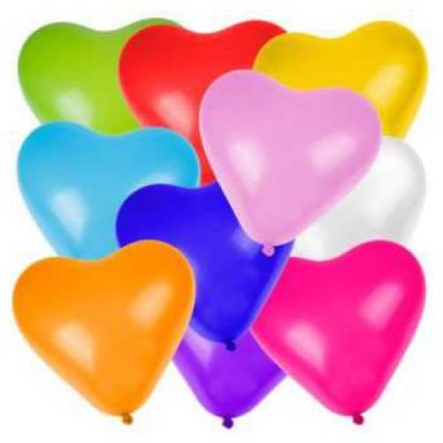 Karışık Renk Kalp Balon 5'li Paket