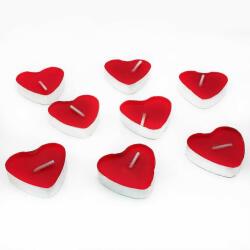 Kırmızı Kalp Tealight Mum 25'li - 8