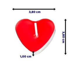 Kırmızı Kalp Tealight Mum 25'li - 3