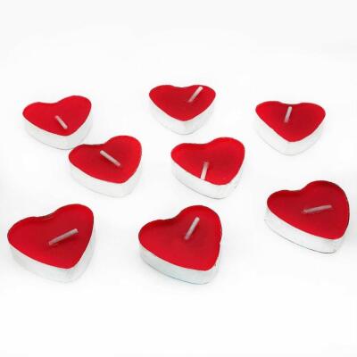 Kırmızı Kalp Tealight Mum 25'li - 4