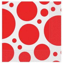 Kırmızı Karışık Puantiyeli Peçete 20'li - Partici