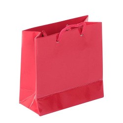 Fuşya Karton Çanta 11x11cm - 