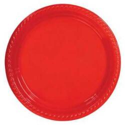 Kırmızı Plastik Tabak 22cm 10'lu - 1