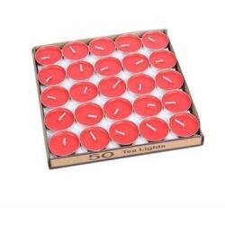 Kırmızı Tealight Mum 50'li - Partici