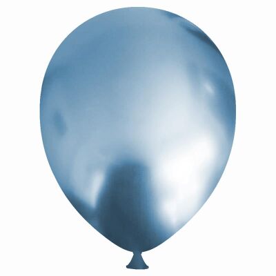 Krom Açık Mavi Balon 50'li Paket - 1