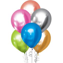 Krom Karışık Renk Balon 50'li Paket - 