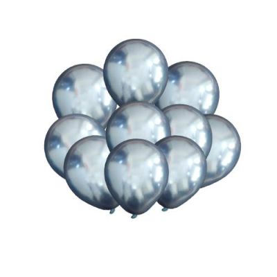 Krom Mini Mavi Dekorasyon Balonu 10'lu - 1