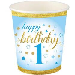 Küçük Yıldızlar 1 Yaş Erkek Karton Bardak 8'li - Partici