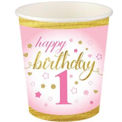 Küçük Yıldızlar 1 Yaş Kız Karton Bardak - 