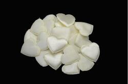 Kumaş Kalp Masa Konfeti Krem 25 ad. - Partici