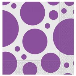 Lila Karışık Puantiyeli Peçete 20'li - Partici
