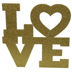 Love Altın Strafor Süs 45x48cm - 2