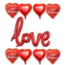 Love Folyo Balon Seti 8'li - Partici