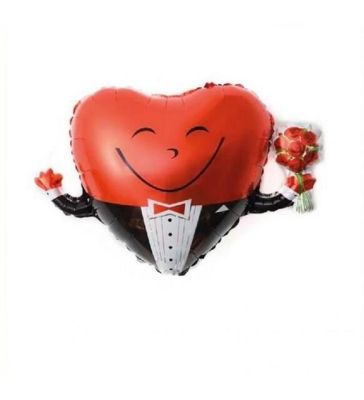 Heart Man Kalp Folyo Balon 65cm - 1