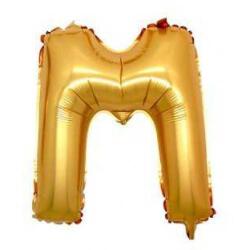 M Harf Folyo Balon Altın 100cm - Partici