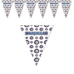 Maaşallah Üçgen Bayrak Flama - Partici