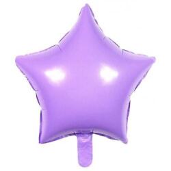 Makaron Yıldız Folyo Balon Lila 45cm - Partici