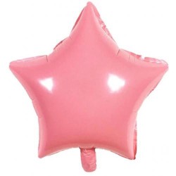 Makaron Yıldız Folyo Balon Pembe 45cm - 