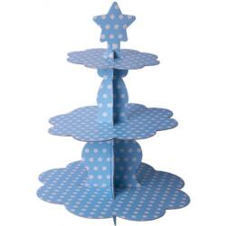 Mavi Puantiyeli Kek Standı - Partici