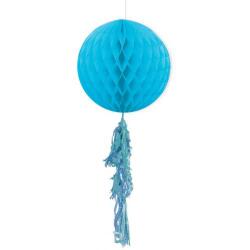 Mavi Püsküllü Petek Top Süs - Partici