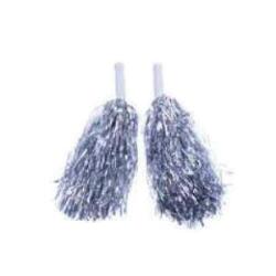 Metalik Gümüş El Ponponu - Partici