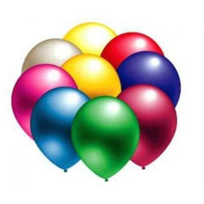Metalik Karışık Renk Balon 10'lu Paket - 1