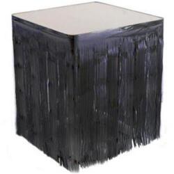 Metalize Siyah Püsküllü Masa Eteği - Partici