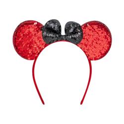 Minnie Mouse Pullu Kırmızı Taç - Partici