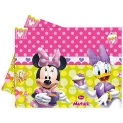 Minnie Pembe Fiyonklu Plastik Masa Örtüsü 120x180cm - 