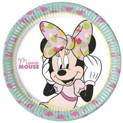 Minnie Tropical Karton Tabak 23cm 8'li - Partici