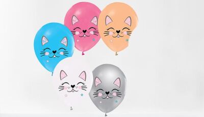 Miss Cat Pastel Balon 5'li - 1