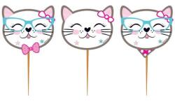 Miss Cat Temalı Kürdan 10'lu - Partici